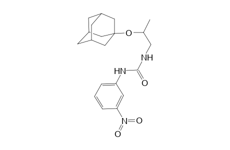Urea, N-(3-nitrophenyl)-N'-[2-(tricyclo[3.3.1.1(3,7)]dec-1-yloxy)propyl]-