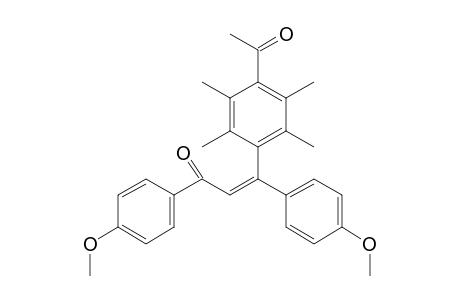 (Z)-3-(4-Acetyl-2,3,5,6-tetramethylphenyl)-1,3-bis(4-methoxyphenyl)prop-2-en-1-one
