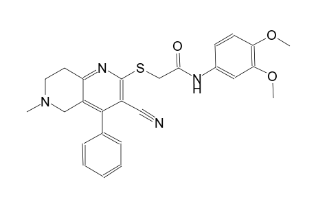 2-[(3-cyano-6-methyl-4-phenyl-5,6,7,8-tetrahydro[1,6]naphthyridin-2-yl)sulfanyl]-N-(3,4-dimethoxyphenyl)acetamide