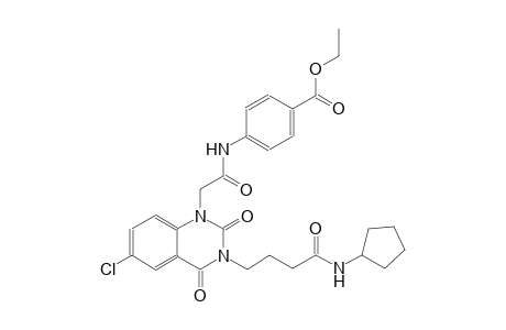 ethyl 4-{[(6-chloro-3-[4-(cyclopentylamino)-4-oxobutyl]-2,4-dioxo-3,4-dihydro-1(2H)-quinazolinyl)acetyl]amino}benzoate