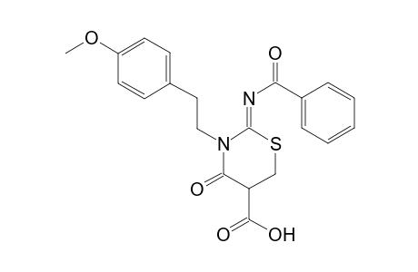 2-[3-(p-Methoxybenzyl)-4-oxo-2-[(phenylcarbonyl)imino]-1,3-thiazinan-5-yl]-acetic Acid