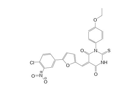 (5Z)-5-{[5-(4-chloro-3-nitrophenyl)-2-furyl]methylene}-1-(4-ethoxyphenyl)-2-thioxodihydro-4,6(1H,5H)-pyrimidinedione