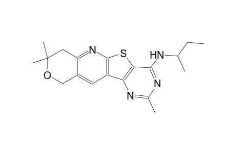 8H-pyrano[3'',4'':5',6']pyrido[3',2':4,5]thieno[3,2-d]pyrimidin-4-amine, 7,10-dihydro-2,8,8-trimethyl-N-(1-methylpropyl)-