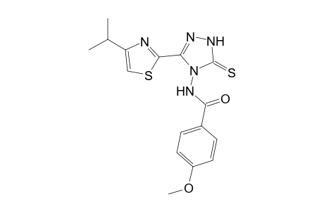 3-(4-Isopropylthiazol-2-yl)-5-thioxo-1H-(1,2,4-triazol-4(5H)-yl)-4-methoxybenzamide
