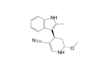 trans-5-Cyano-2-methoxy-4-(2-methyl-3-indolyl)-1,2,3,4-tetrahydropyridine