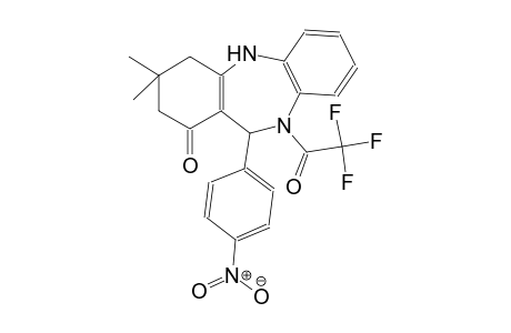 3,3-dimethyl-11-(4-nitrophenyl)-10-(trifluoroacetyl)-2,3,4,5,10,11-hexahydro-1H-dibenzo[b,e][1,4]diazepin-1-one
