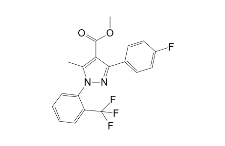 Methyl 3-(4-fluorophenyl)-5-methyl-1-(2-(trifluoromethyl)phenyl)-1H-pyrazole-4-carboxylate
