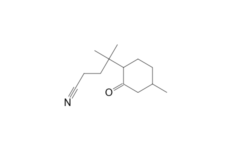 2-(1,1-Dimethyl-3-cyanopropyl)-5-methylcyclohexanone