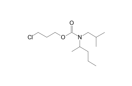 Carbonic acid, monoamide, N-(2-pentyl)-N-isobutyl-, 3-chloropropyl ester