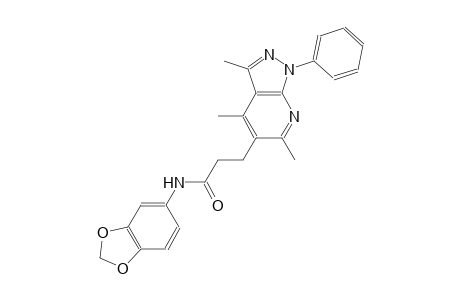 1H-pyrazolo[3,4-b]pyridine-5-propanamide, N-(1,3-benzodioxol-5-yl)-3,4,6-trimethyl-1-phenyl-