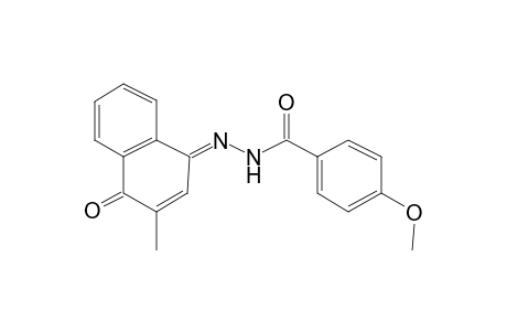 4-Methoxy-N'-[(1E)-3-methyl-4-oxonaphthalenylidene]benzohydrazide