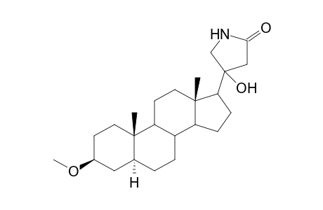 4-[3'-.beta.-Methoxy-5'-.alpha.-androstan-17'-yl]-4-hydroxypyrrolidin-2-one