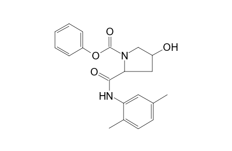 2-[(2,5-dimethylanilino)-oxomethyl]-4-hydroxy-1-pyrrolidinecarboxylic acid phenyl ester