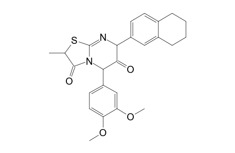 5-(3,4-Dimethoxyphenyl)-2-methyl-7-(5,6,7,8-tetrahydronaphthalen-2-yl)-2H-thiazolo-[3,2-a]pyrimidine-3,6(5H,7H)-dione