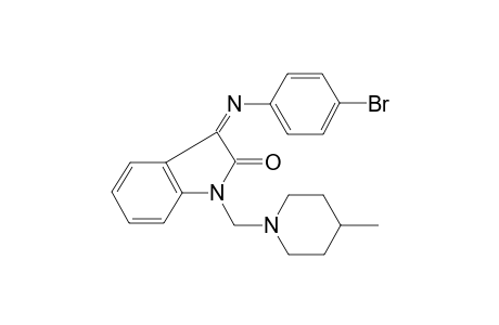 (3Z)-3-[(4-Bromophenyl)imino]-1-[(4-methyl-1-piperidinyl)methyl]-1,3-dihydro-2H-indol-2-one