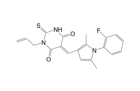 (5E)-1-allyl-5-{[1-(2-fluorophenyl)-2,5-dimethyl-1H-pyrrol-3-yl]methylene}-2-thioxodihydro-4,6(1H,5H)-pyrimidinedione