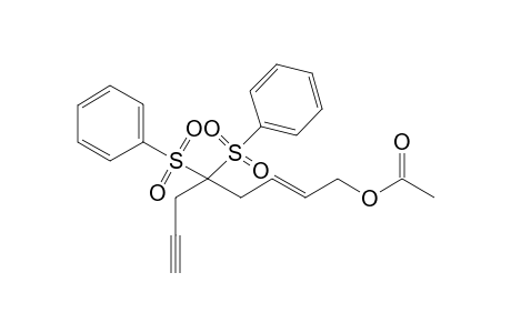 5,5-bis(Phenylsulfonyl)octa-2-en-7-ynyl) acetate