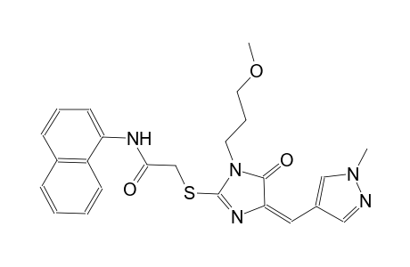 2-({(4E)-1-(3-methoxypropyl)-4-[(1-methyl-1H-pyrazol-4-yl)methylene]-5-oxo-4,5-dihydro-1H-imidazol-2-yl}sulfanyl)-N-(1-naphthyl)acetamide