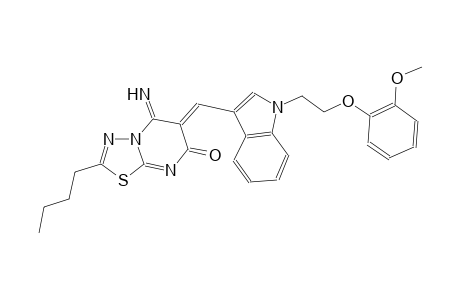7H-[1,3,4]thiadiazolo[3,2-a]pyrimidin-7-one, 2-butyl-5,6-dihydro-5-imino-6-[[1-[2-(2-methoxyphenoxy)ethyl]-1H-indol-3-yl]methylene]-, (6Z)-