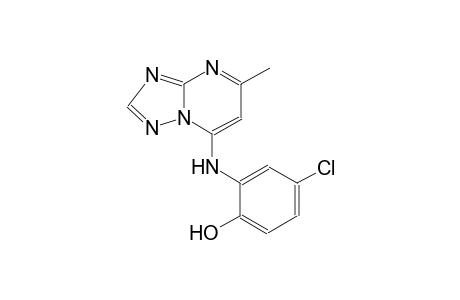 4-chloro-2-[(5-methyl[1,2,4]triazolo[1,5-a]pyrimidin-7-yl)amino]phenol