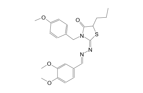 3,4-dimethoxybenzaldehyde [(2E)-3-(4-methoxybenzyl)-4-oxo-5-propyl-1,3-thiazolidin-2-ylidene]hydrazone