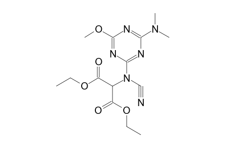 diethyl 2-{cyano[4-(dimethylamino)-6-methoxy-1,3,5-triazin-2-yl]amino}malonate