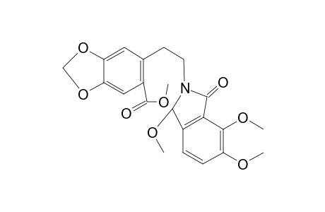 6-[2-(1,4,5-trimethoxy-3-oxo-1H-isoindol-2-yl)ethyl]-1,3-benzodioxole-5-carboxylic acid methyl ester