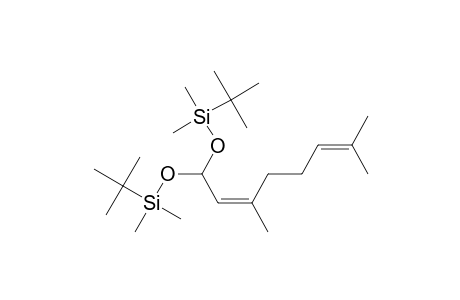 3,7-Dimethyl-2,6-octadien-1-al-bis[(t-butyl)dimethylsilyl]-acetal