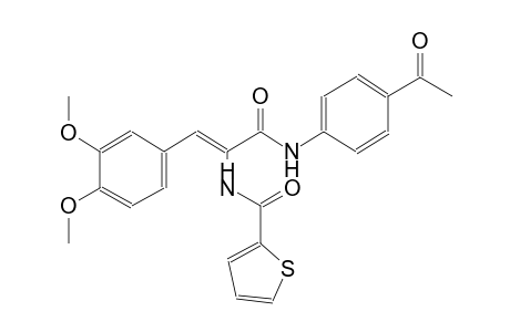 N-[(Z)-1-[(4-acetylanilino)carbonyl]-2-(3,4-dimethoxyphenyl)ethenyl]-2-thiophenecarboxamide