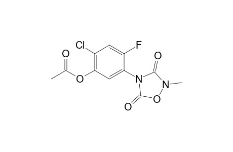 2-Methyl-4-(4'-chloro-2'-fluoro-5'-acetyloxyphenyl)-1,2,4-oxadiazolidine-3,5-dione