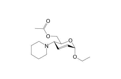 .alpha.-D-erythro-Hex-2-enopyranoside, ethyl 2,3,4-trideoxy-4-(1-piperidinyl)-, 6-acetate