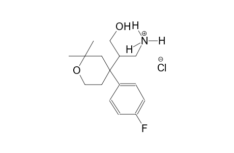 2H-pyran-4-ethanaminium, 4-(4-fluorophenyl)tetrahydro-beta-(hydroxymethyl)-2,2-dimethyl-, chloride