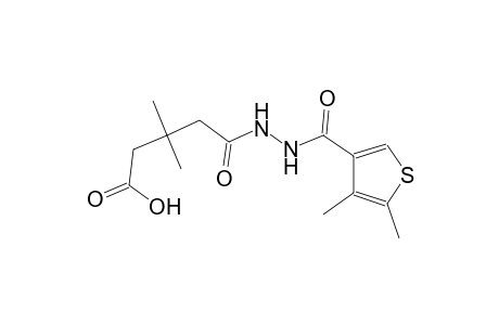5-{2-[(4,5-dimethyl-3-thienyl)carbonyl]hydrazino}-3,3-dimethyl-5-oxopentanoic acid