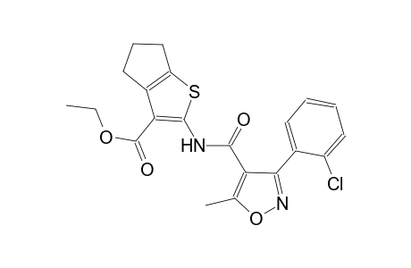 ethyl 2-({[3-(2-chlorophenyl)-5-methyl-4-isoxazolyl]carbonyl}amino)-5,6-dihydro-4H-cyclopenta[b]thiophene-3-carboxylate