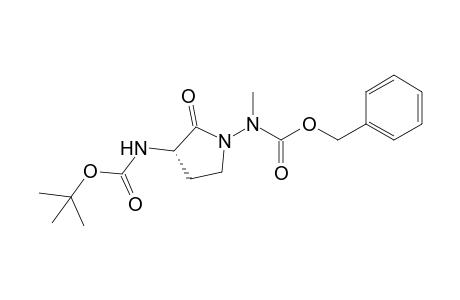 (2S)-(3-tert-Butoxycarbonylamino-2-oxopyrrolidin-1-yl)methylcarbamic acid benzyl ester