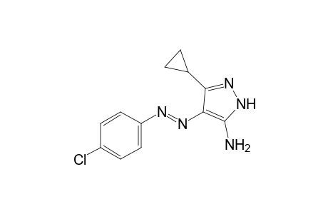 5-amino-4-[(p-chlorophenyl)azo]-3-cyclopropylpyrazole