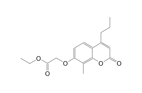 acetic acid, [(8-methyl-2-oxo-4-propyl-2H-1-benzopyran-7-yl)oxy]-, ethyl ester