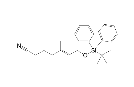 (E)-7-((tert-Butyldiphenylsilyl)oxy)-5-methylhept-5-enenitrile