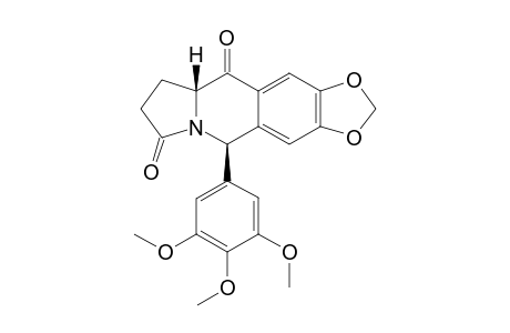 7,8-METHYLENEDIOXY-5-(3',4',5'-TRIMETHOXYPHENYL)-1,2,3,5,10,10A-HEXAHYDROBENZ-[F]-INDOLIZINE-3,10-DIONE