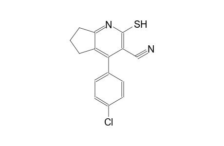 5H-cyclopenta[b]pyridine-3-carbonitrile, 4-(4-chlorophenyl)-6,7-dihydro-2-mercapto-