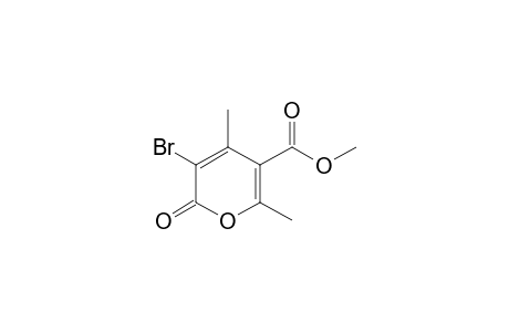 2H-Pyran-5-carboxylic acid, 3-bromo-4,6-dimethyl-2-oxo-, methyl ester