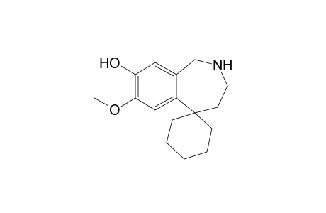 8-Hydroxy-7-methoxyspiro[2,3,4,5-tetrahydro-1H-benzo[c]azepin-5,1'-cyclohexane]