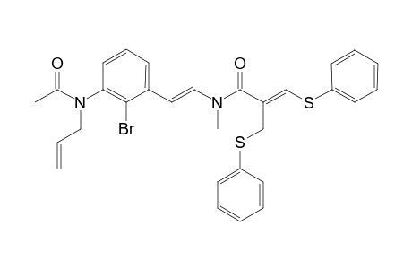 N-2-[3-(N'-Acetyl-N-allylamino)-2-bromophenyl]ethenyl-N-methyl-2'-(phenylthiomethyl)-3'-phenylsulphenyl-2-propenamide