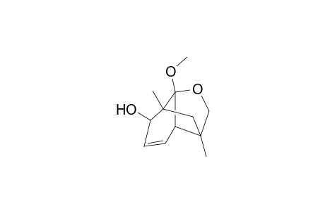 2-Oxa-8-exo-hydroxy-1-methoxy-4,9-dimethyltricyclo[4.4.0.0(4,5).0(9,10)]dec-6-ene