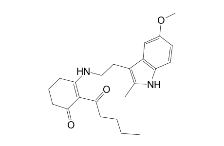 3-[2-(5-methoxy-2-methyl-1H-indol-3-yl)ethylamino]-2-(1-oxopentyl)-1-cyclohex-2-enone