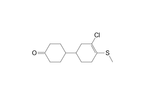 Cyclohexanone, 4-[3-chloro-4-(methylthio)-3-cyclohexen-1-yl]-