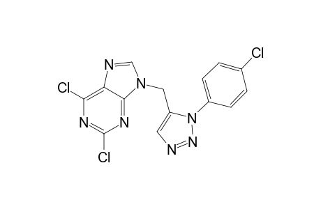 2,6-Dichloro-9-((3-(4-chlorophenyl)-3H-1,2,3-triazol-4-yl)methyl)-9H-purine