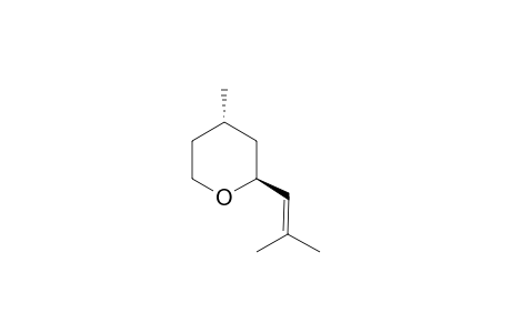 (2S,4S)-4-methyl-2-(2-methylprop-1-enyl)oxane