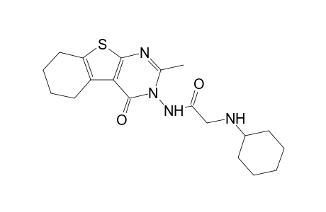 2-(cyclohexylamino)-N-(2-methyl-4-oxidanylidene-5,6,7,8-tetrahydro-[1]benzothiolo[2,3-d]pyrimidin-3-yl)ethanamide