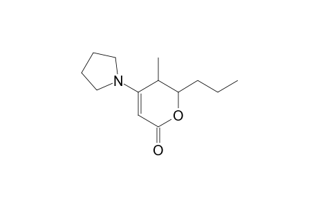 5,6-Dihydro-6-propyl-5-methyl-4-(pyrrolidin-1-yl)pyran-2-one